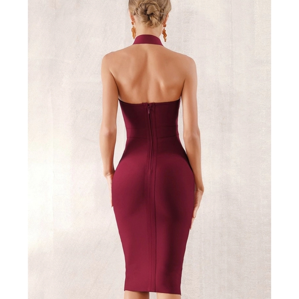 BNWOT SHEIN Bodycon Halter Dress - Picture 2 of 2